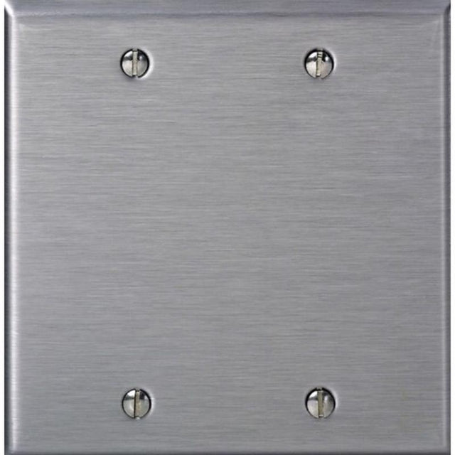 WALL PLATE BLNK SS 2GANG