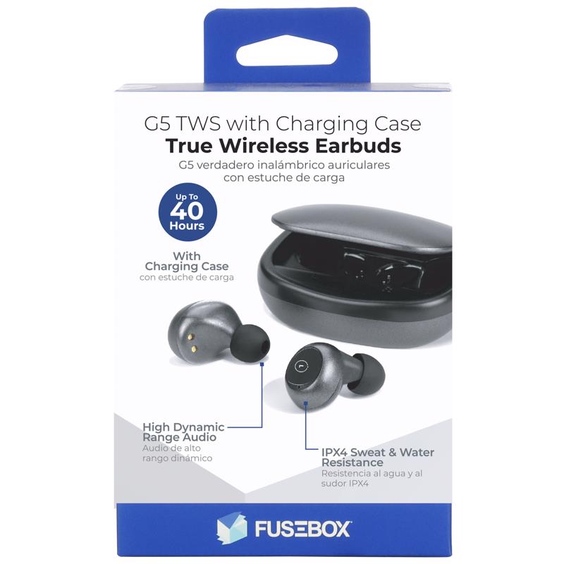 EARBDS W/CHARGE CASE BLK