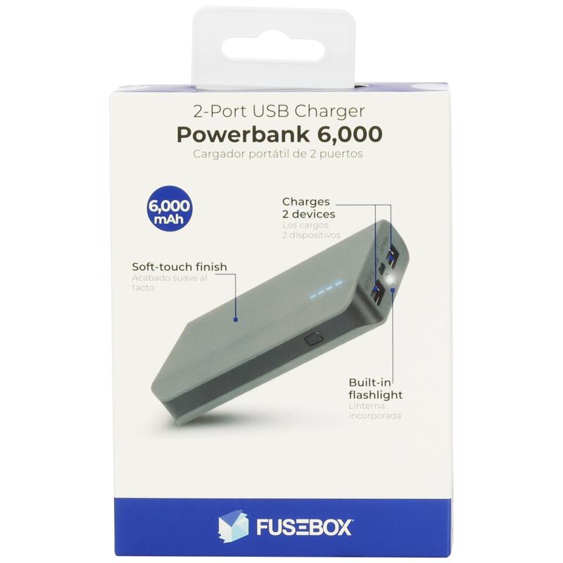 POWER BANK BLK 6000MAH