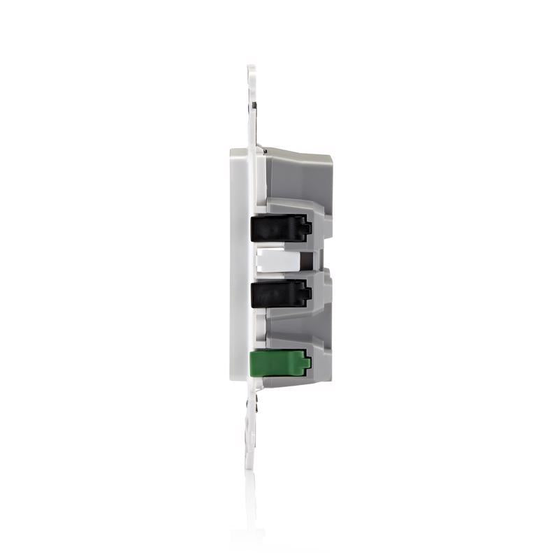 Leviton Decora Edge 15 amps 125 V White Tamper Resistant Outlet 5-15 R 1 pk