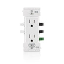 Leviton Decora Edge 15 amps 125 V Duplex White Tamper Resistant Outlet 5-15 R 10 pk