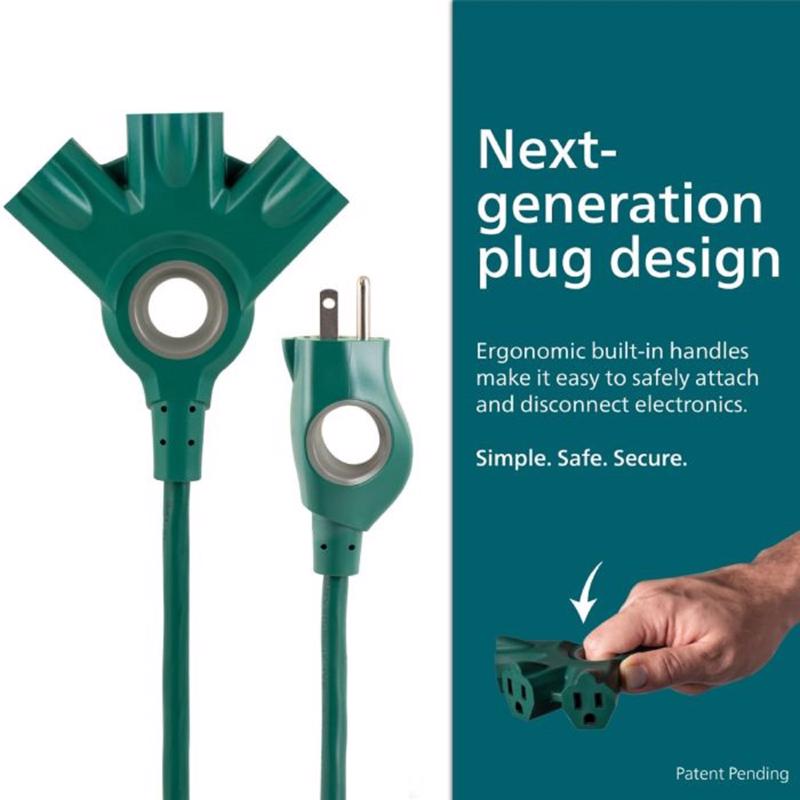 Jasco Philips Indoor or Outdoor 25 ft. L Green Extension Cord 16/3