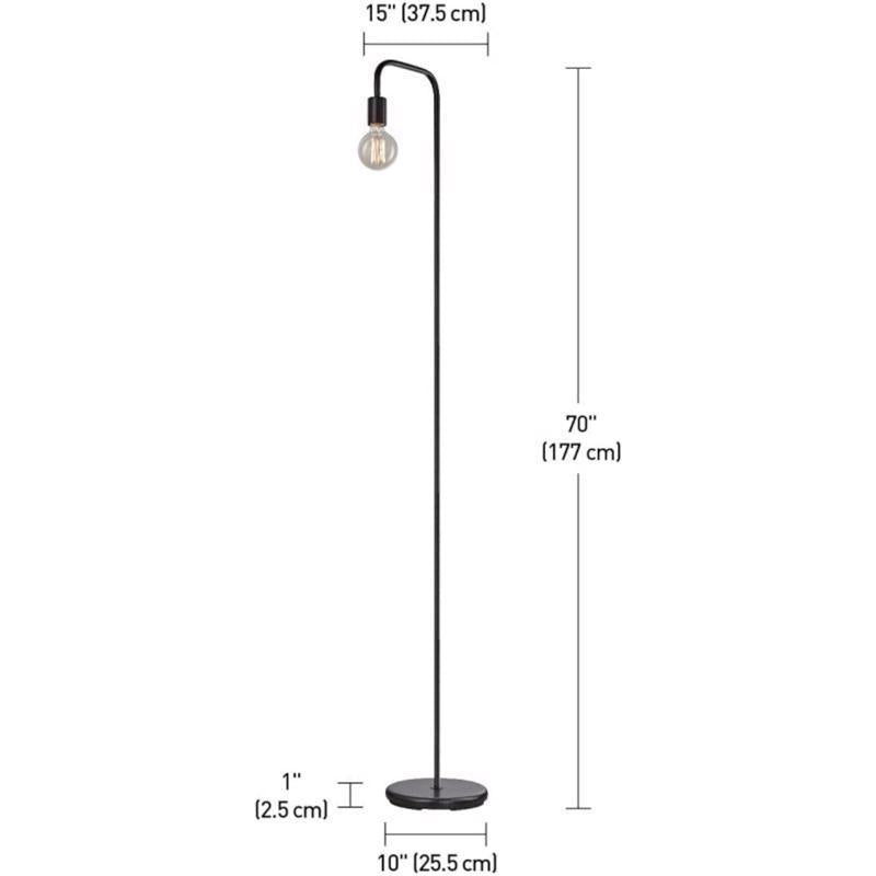 Globe Electric Holden 70 in. Matte Black Floor Lamp