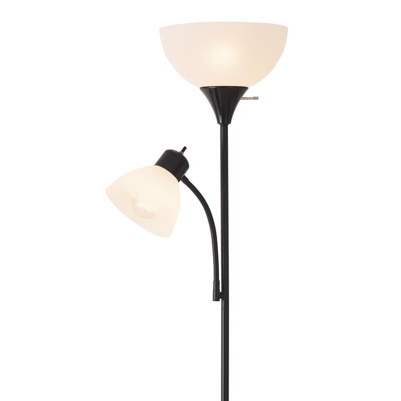 FLR LAMP BOWL BL/WT 72"