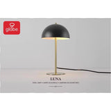 Globe Electric Luna 15 in. Matte Black Desk Lamp