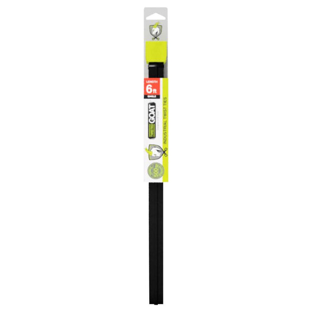 TWIST TIES BLK 72" 1PK