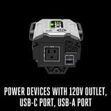 EGO Power+ Nexus Escape 180 W 120 V Battery Portable Inverter Sine Wave Tool Only