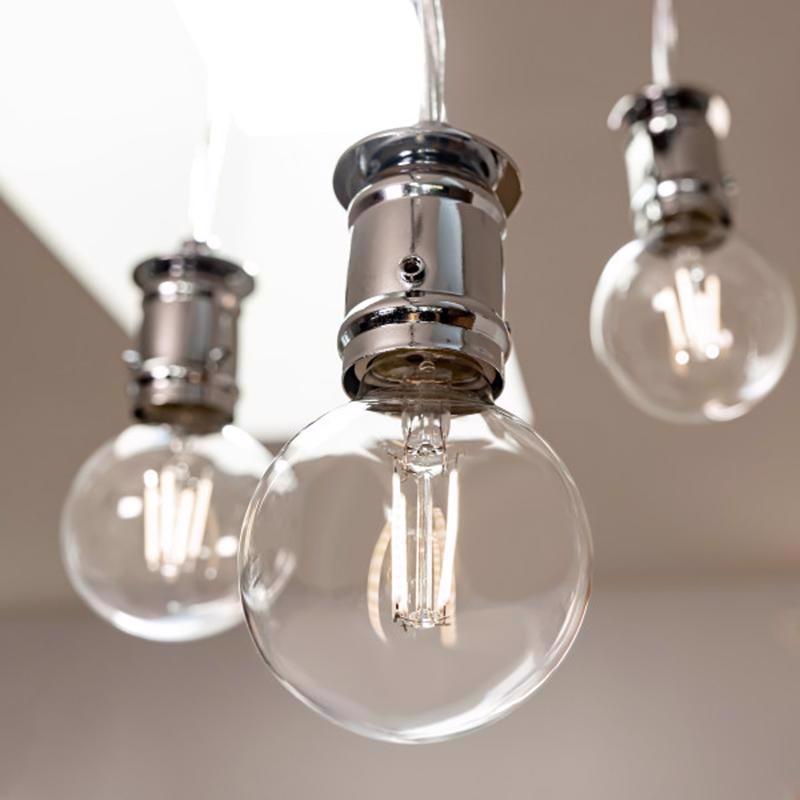 Feit White Filament G25 E26 (Medium) Filament LED Bulb Daylight 40 Watt Equivalence 3 pk