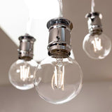 Feit White Filament G25 E26 (Medium) Filament LED Bulb Daylight 40 Watt Equivalence 3 pk