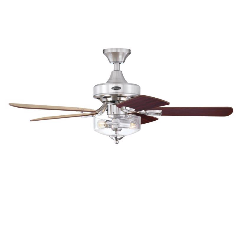 Westinghouse Richboro SE 42 in. Brushed Nickel Brown LED Indoor Ceiling Fan