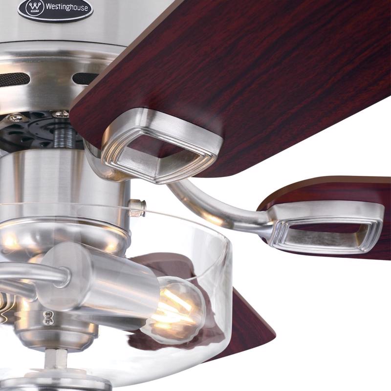 Westinghouse Richboro SE 42 in. Brushed Nickel Brown LED Indoor Ceiling Fan