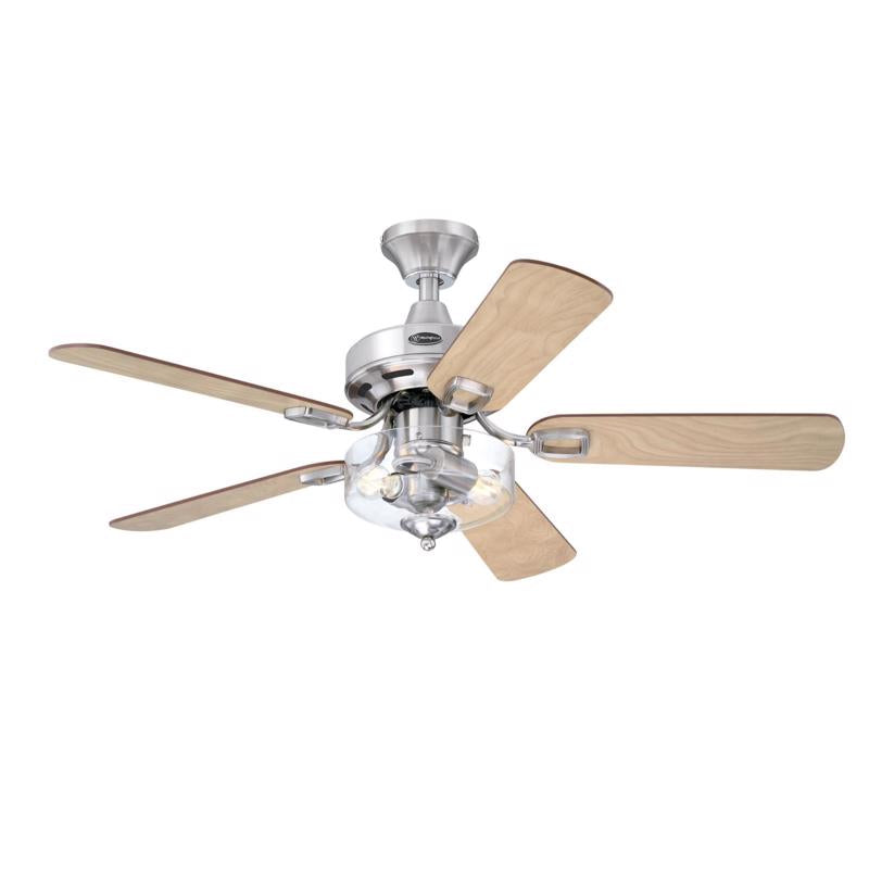 Westinghouse Richboro SE 42 in. Brushed Nickel Brown LED Indoor Ceiling Fan