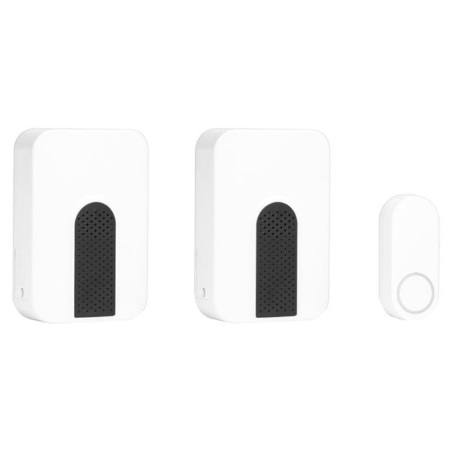 DOOR BELL WRLS BK/WH 10"