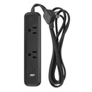 POWER STRIP INDR BLCK 6'