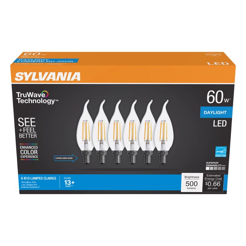 TW LED B10 DL 60W 6PK