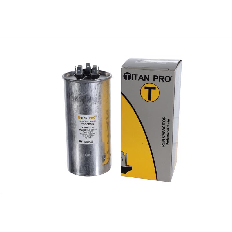 Titan Pro 80+5 MFD 440 V Round Run Capacitor