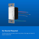 Lutron Diva 3-Way Smart-Enabled Dimmer and Remote White 1 pk