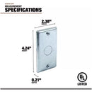 Southwire Rectangle Steel 1 gang Box Cover