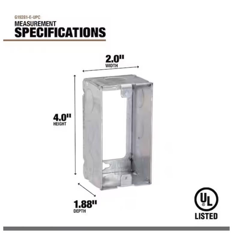 Southwire Old Work Rectangle Steel Electrical Box