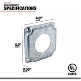 Southwire Square Steel 1 gang 30/50 Amp Receptacle Cover