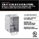 Southwire Old Work Rectangle Steel 1 gang Switch Box