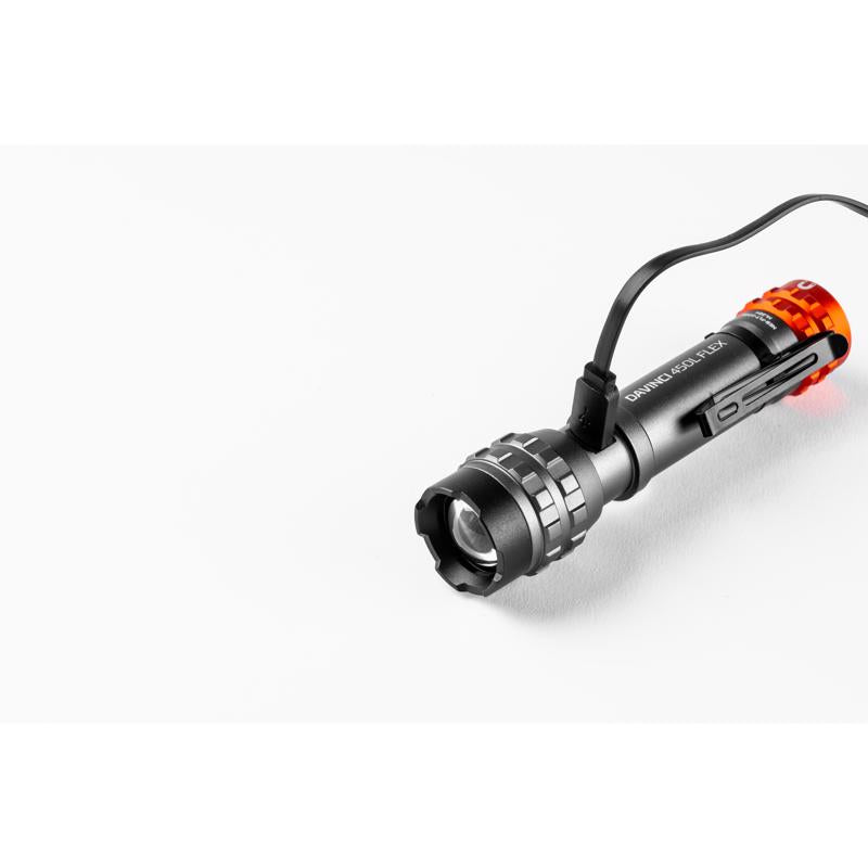 NEBO DaVinci 450 lm Black/Gray LED Flashlight 14500 Battery