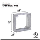 Southwire Old Work Square Steel Box Extension Ring