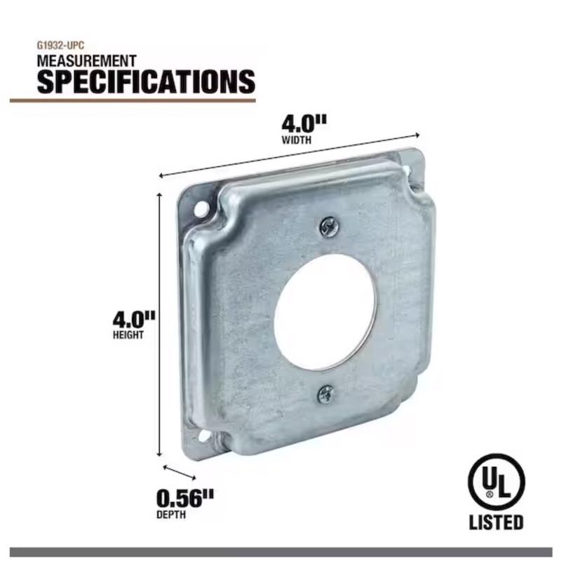 Southwire Square Steel Box Cover