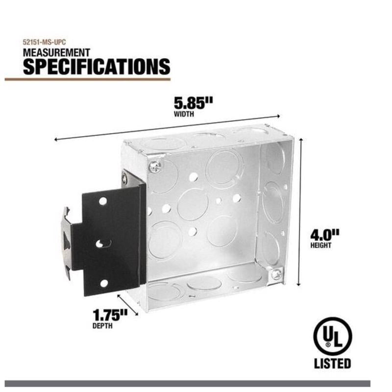 Southwire New and Old Work Square Steel Electrical Box