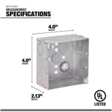 Southwire Old Work Square Galvanized Steel Weatherproof Box Silver