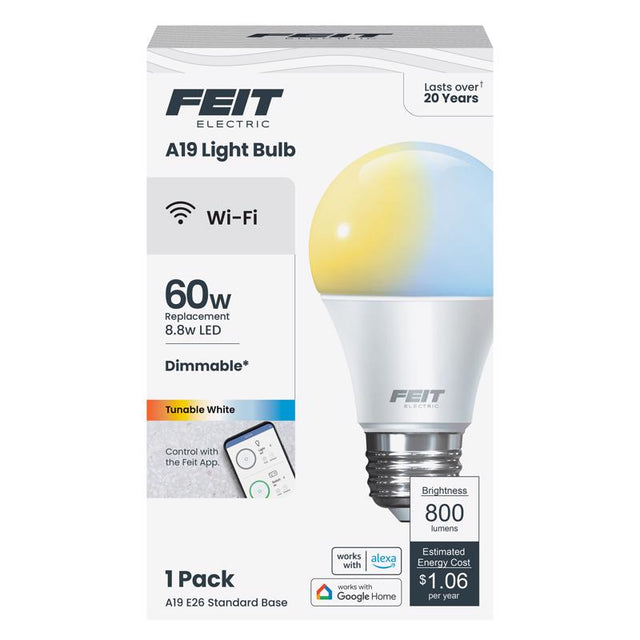 FT LED A19 60W AJ WH 2PK
