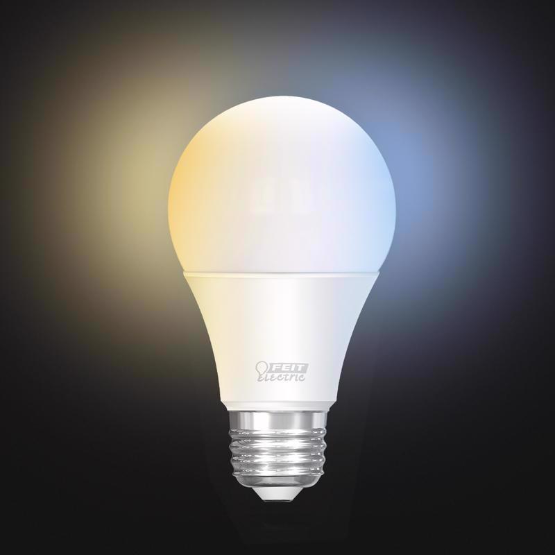 Feit A19 E26 (Medium) Smart-Enabled LED Bulb Adjustable White 60 Watt Equivalence 2 pk