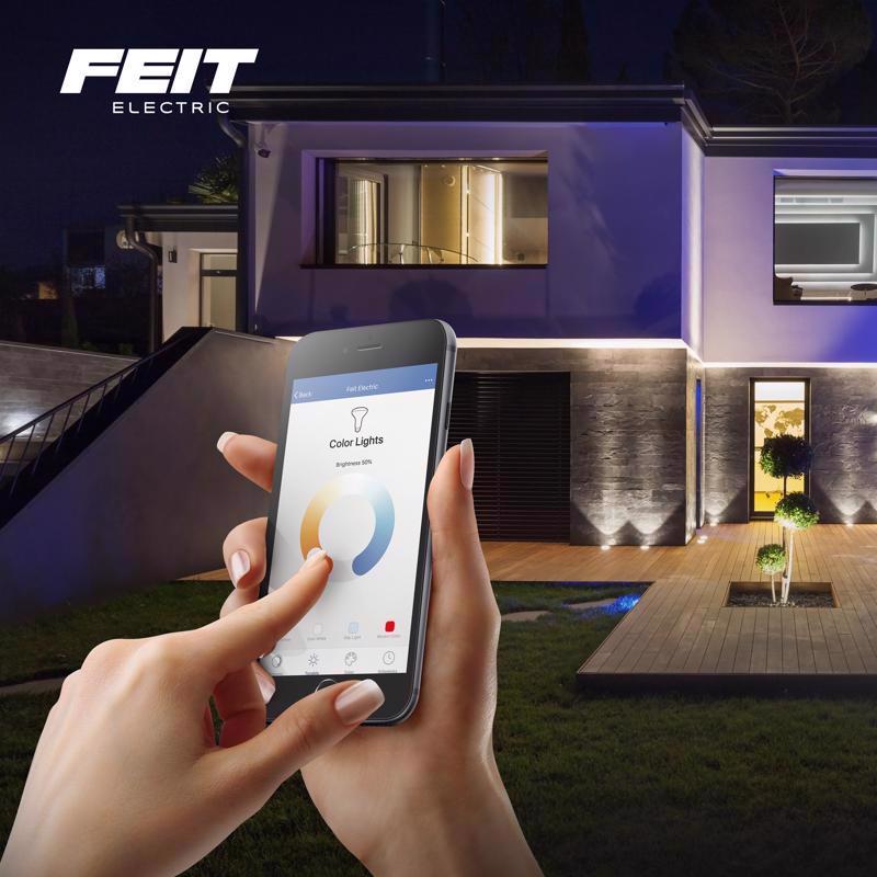 Feit A19 E26 (Medium) Smart-Enabled LED Bulb Adjustable White 60 Watt Equivalence 2 pk