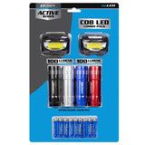 Dorcy Active 100 lm Assorted LED Flashlight/Headlight Combo Pack AAA Battery