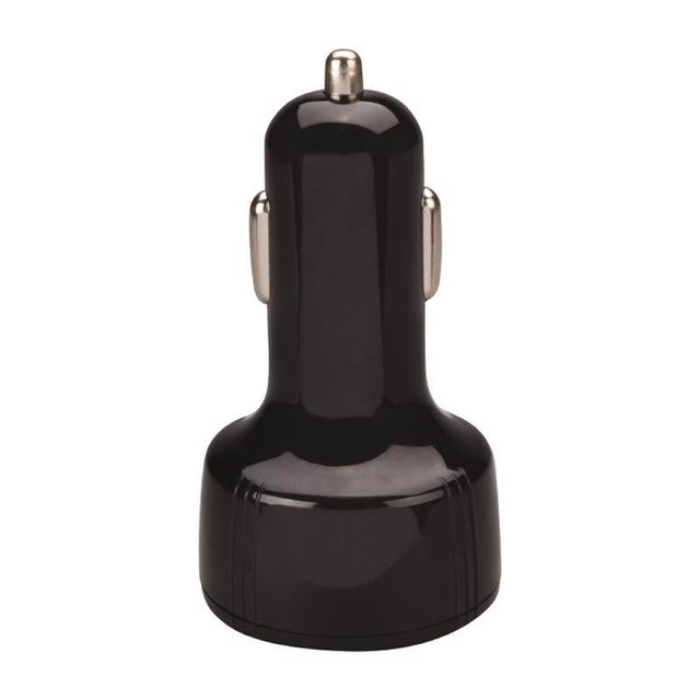 USB CAR CHARGER PVC BLK