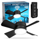 SOCKET FANLGHT BLK 15.4"