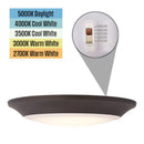 Westinghouse Color Changing Technology 1.25 in. H X 7.5 in. W X 7.5 in. L Frost Black Ceiling Fixtur