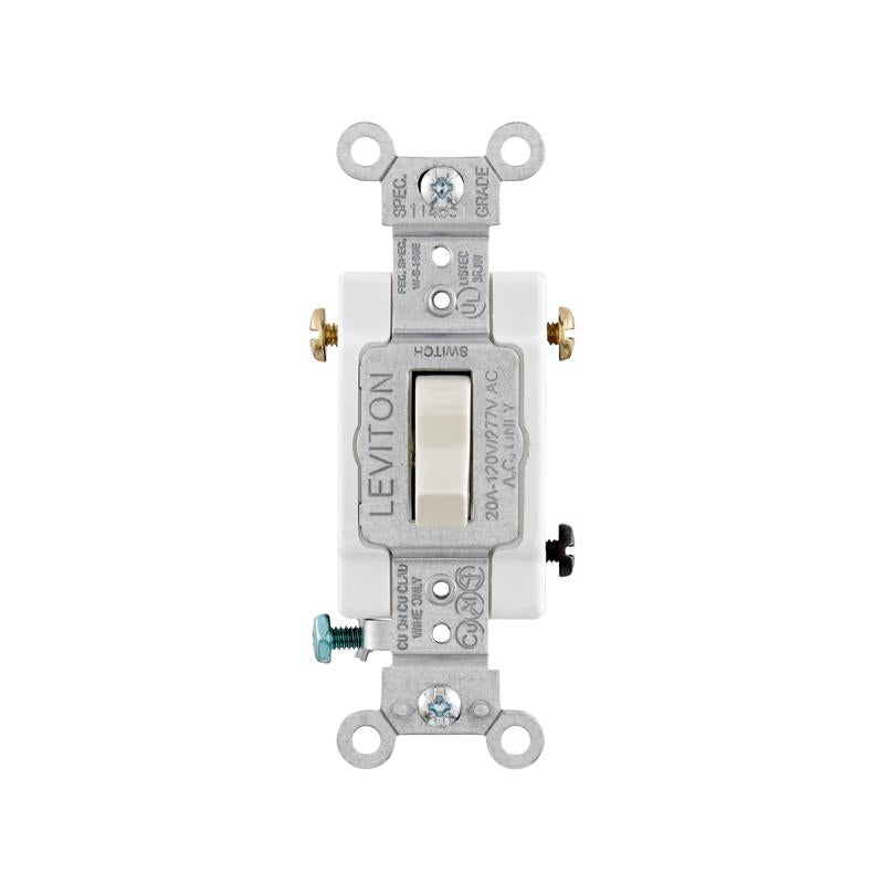 Leviton 20 amps 3-Way Toggle AC Quiet Switch Light Almond 1 pk