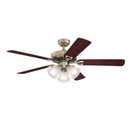 CEILNG FAN INDR BRWN 52"
