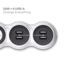 360 Electrical PowerCurve 5 ft. L 4 outlets Power Strip w/Surge Protection White 1080 J