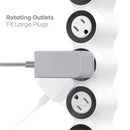 360 Electrical PowerCurve 5 ft. L 4 outlets Power Strip w/Surge Protection White 1080 J