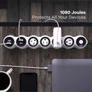 360 Electrical PowerCurve 5 ft. L 4 outlets Power Strip w/Surge Protection White 1080 J