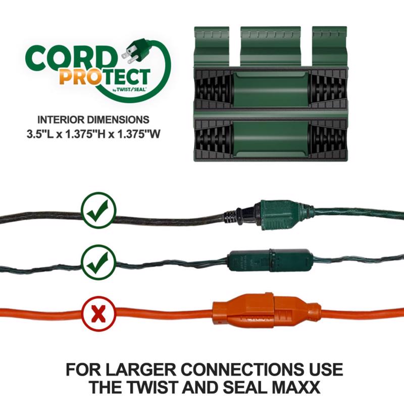 Twist and Seal 2.5 in. D X 6.5 in. L Cord Protector 1 pk