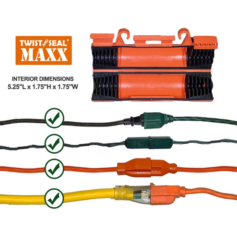 Twist and Seal Maxx Cord 4.5 in. D X 10 in. L Cord Protector 1 pk