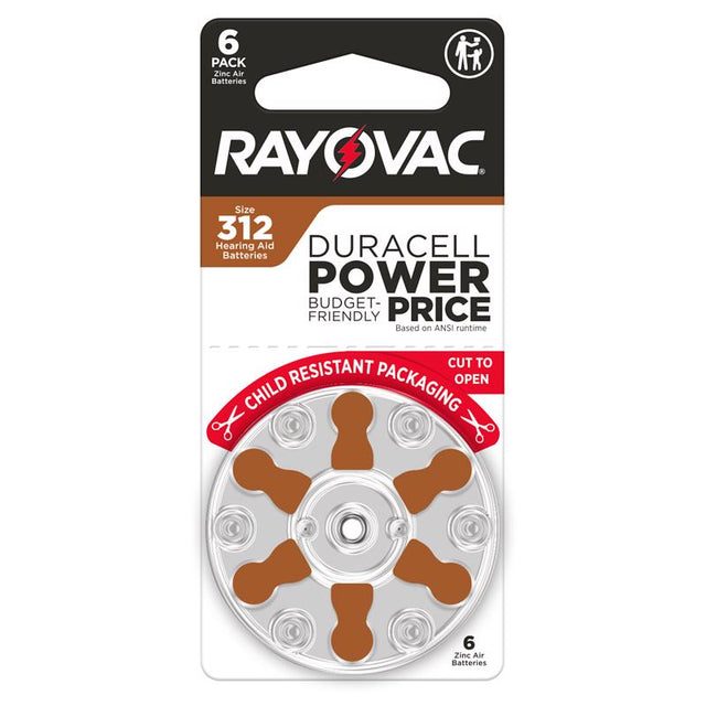 RV HRNG AID BTRY 312 6PK