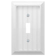 Amerelle Cottage White 1 gang Compressed Composite Toggle Wall Plate 1 pk