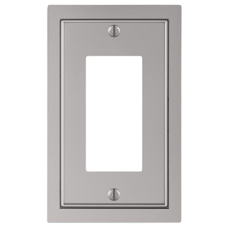 WALL PLATE ZINC SLVR 1PK