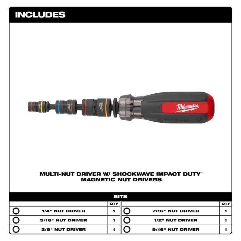 Milwaukee Multi-Bit Nutdriver 1 pc