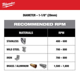 Milwaukee 1/4 in. Carbide Grit Brad/Pilot Point Hole Cutter 1 pk