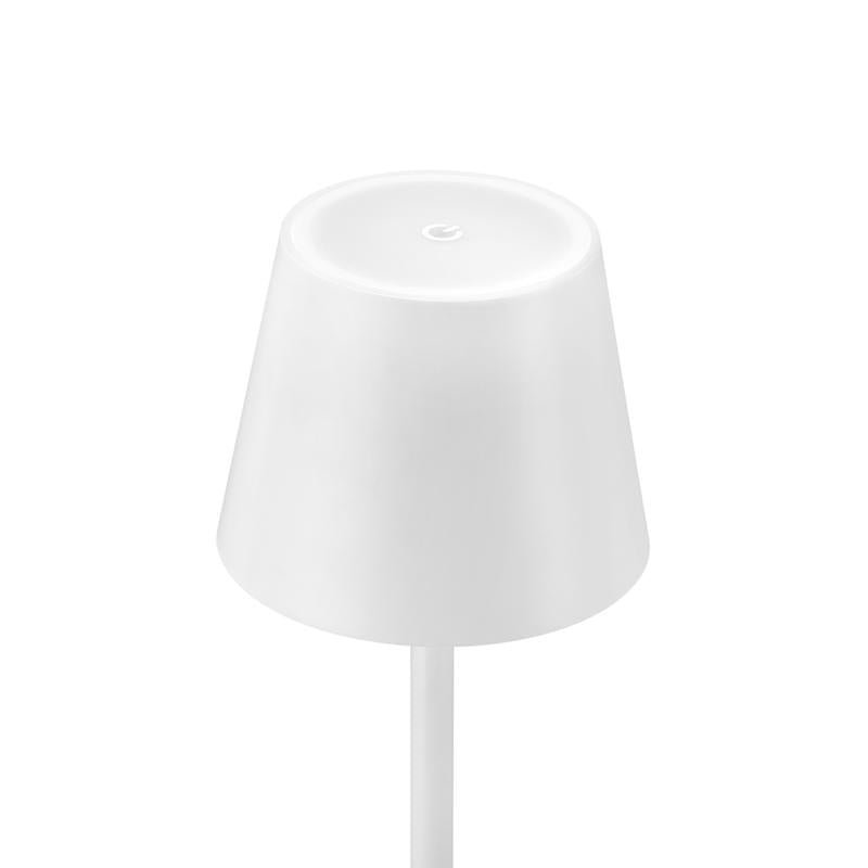 TABLE LAMP WHT METAL 15"